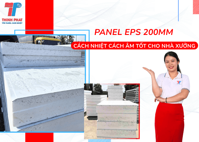 Panel EPS 200mm Cách Nhiệt Cách Âm Tốt Cho Nhà Xưởng