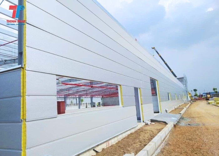 tấm rockwool panels được ứng dụng làm vách trong công trình