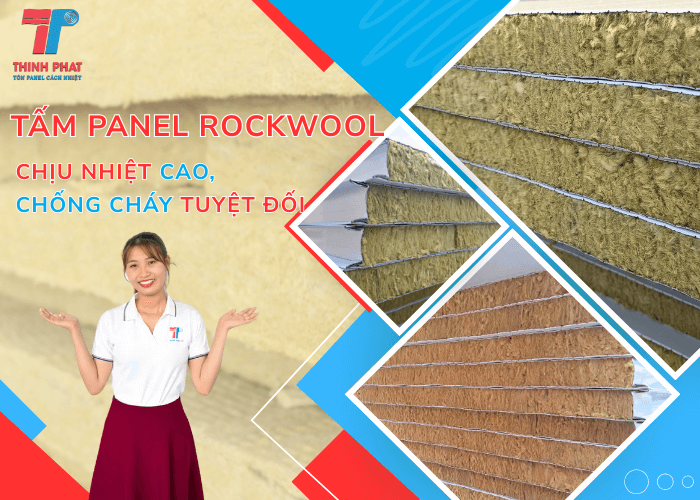 Tấm Panel Rockwool Chịu Nhiệt Cao, Chống Cháy Tuyệt Đối