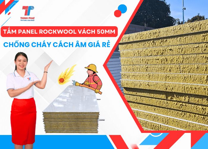 Tấm Panel Rockwool Vách 50mm Chống Cháy Cách Âm Giá Rẻ Nhất 2026